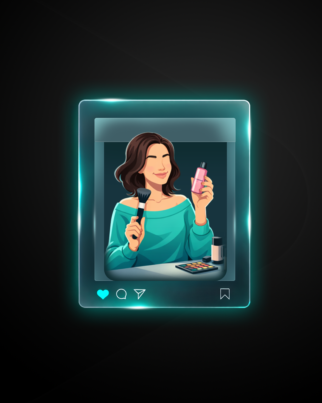 Influencer hosting live session